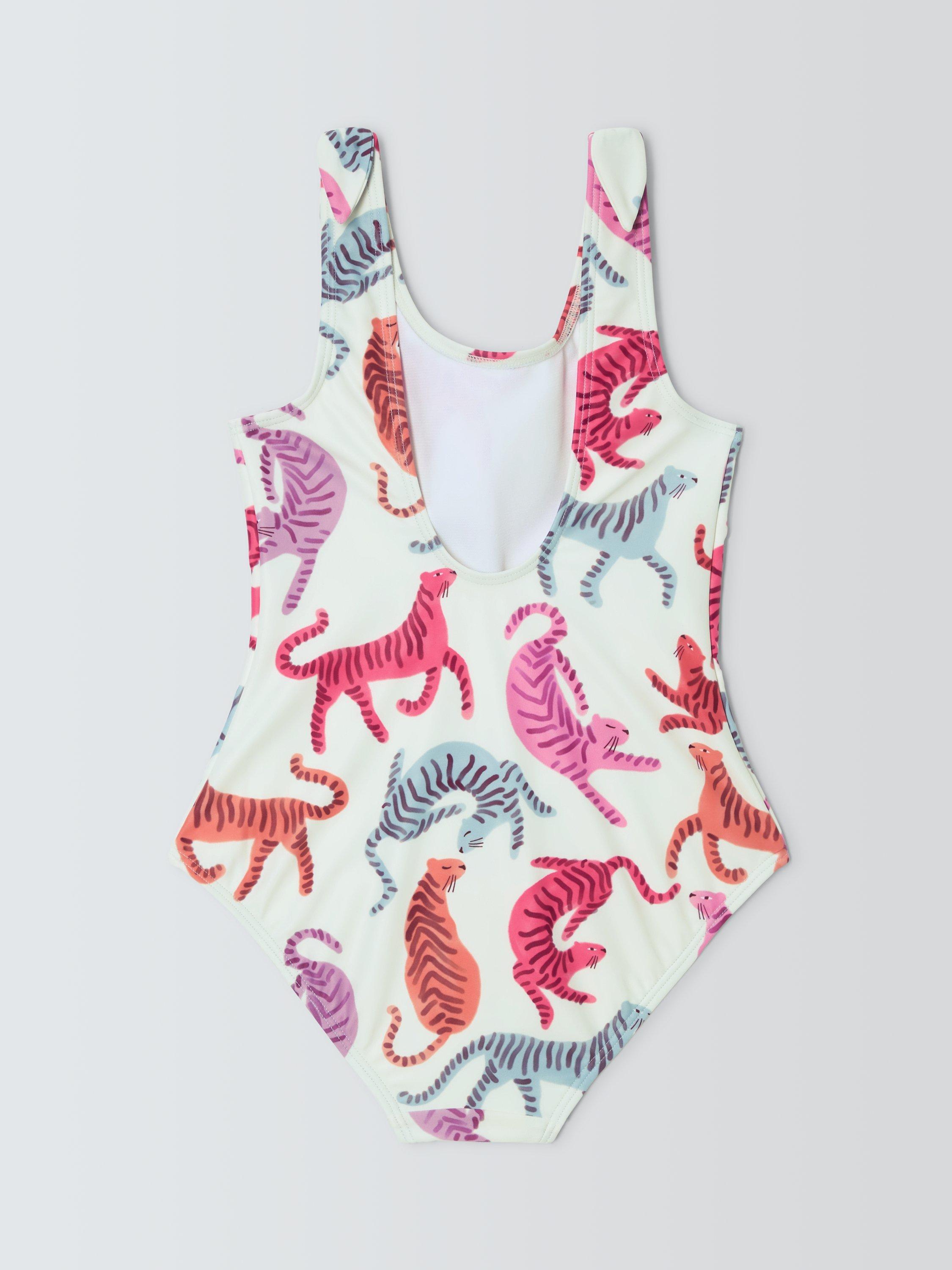 Product image 2 of 3, which shows John Lewis Kids' Tiger Swimsuit, Multi, 2 years