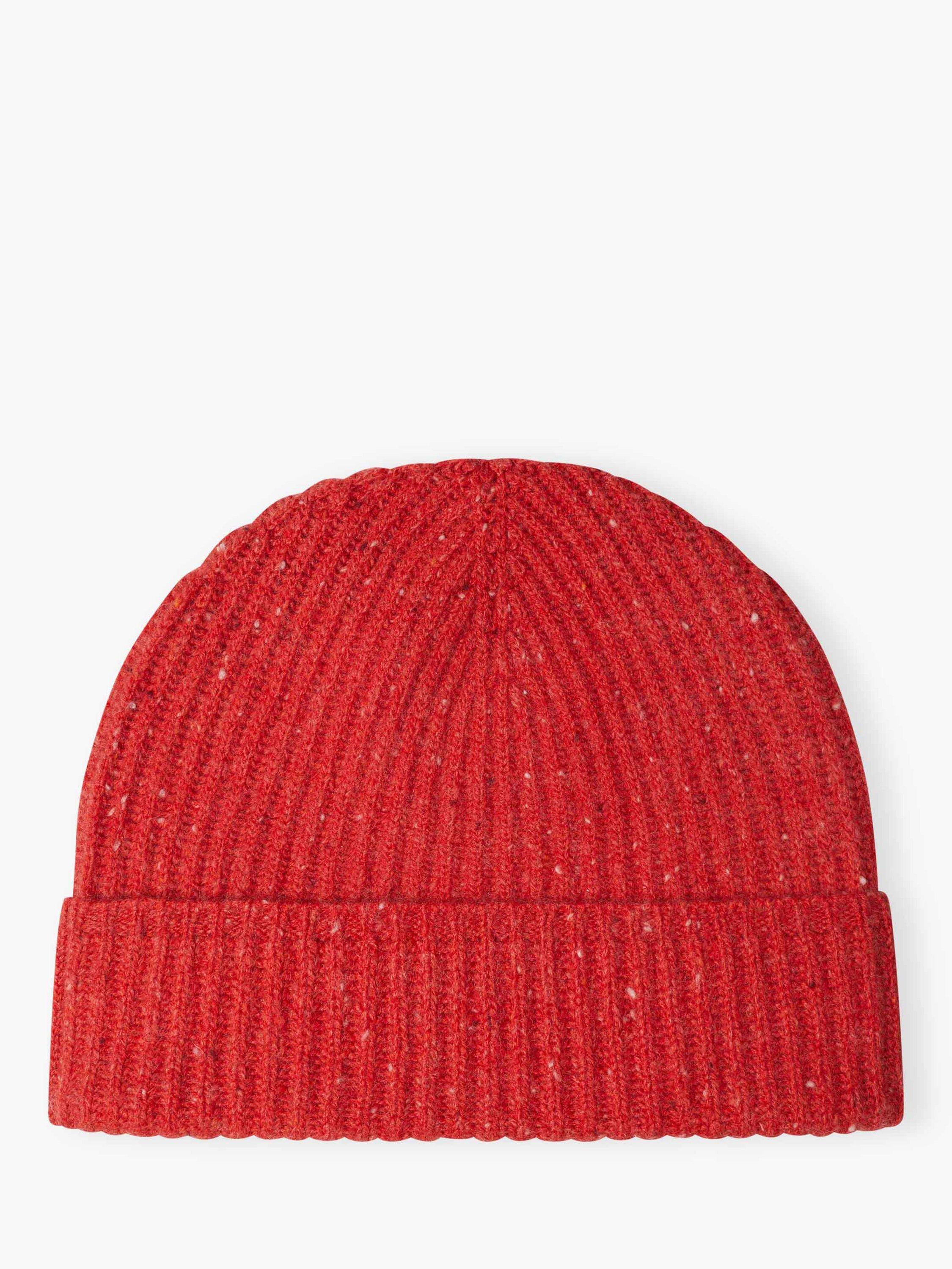 Brora Donegal Ribbed Pure Cashmere Hat, Rosehip