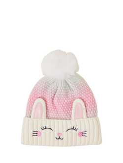 Angels by Accessorize Kids' Bunny Ombre Hat, Multi, Multi