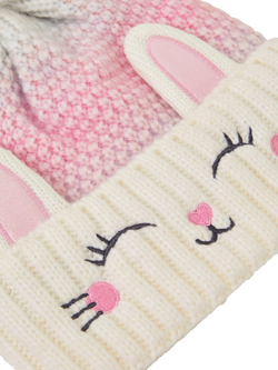 Angels by Accessorize Kids' Bunny Ombre Hat, Multi - view 2, Multi