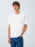 John Lewis Short Sleeve Organic Cotton Lounge Top, White