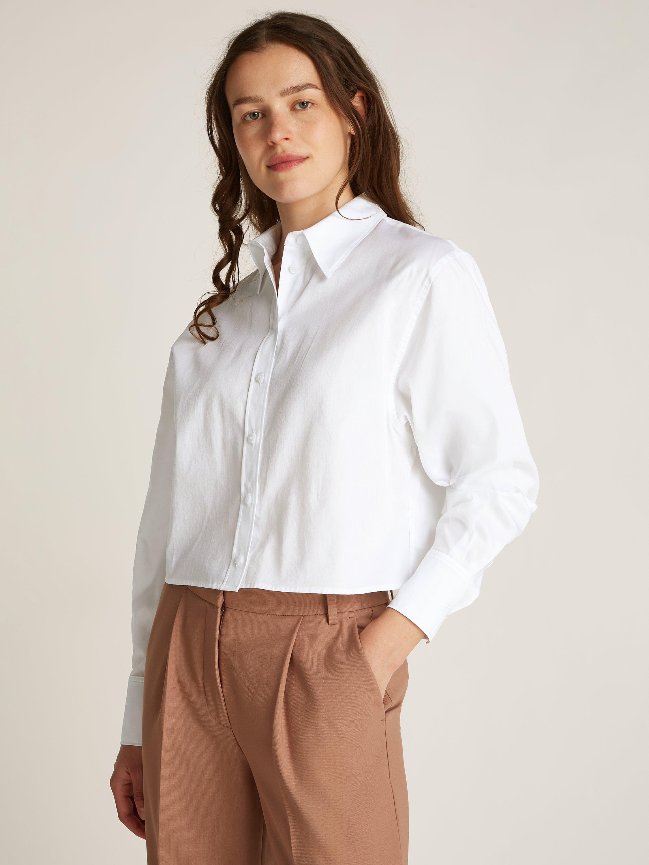 Calvin Klein Modern Crop Shirt, Bright White