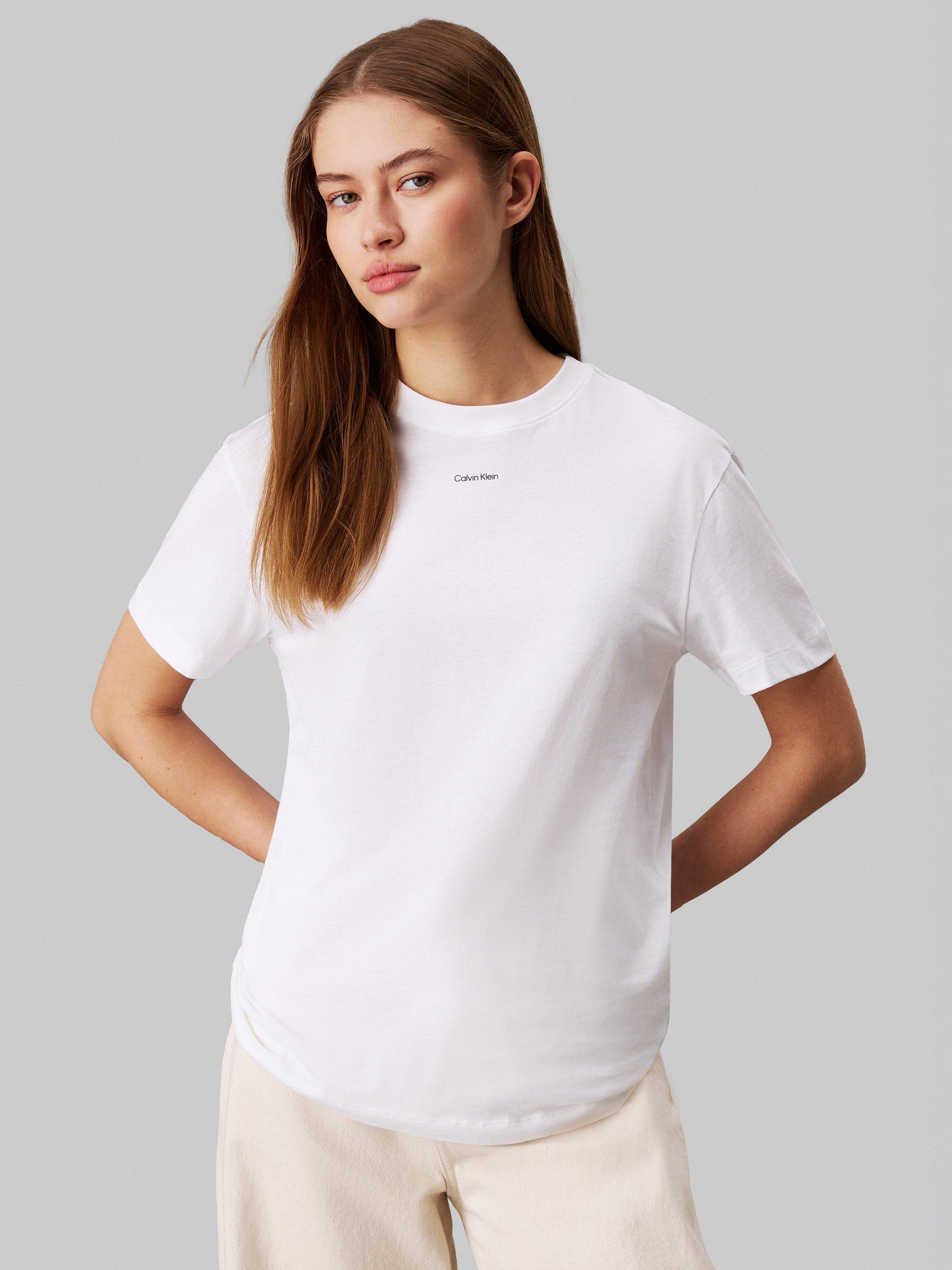 Calvin Klein Nano Regular Fit Cotton Jersey T-Shirt, Bright White