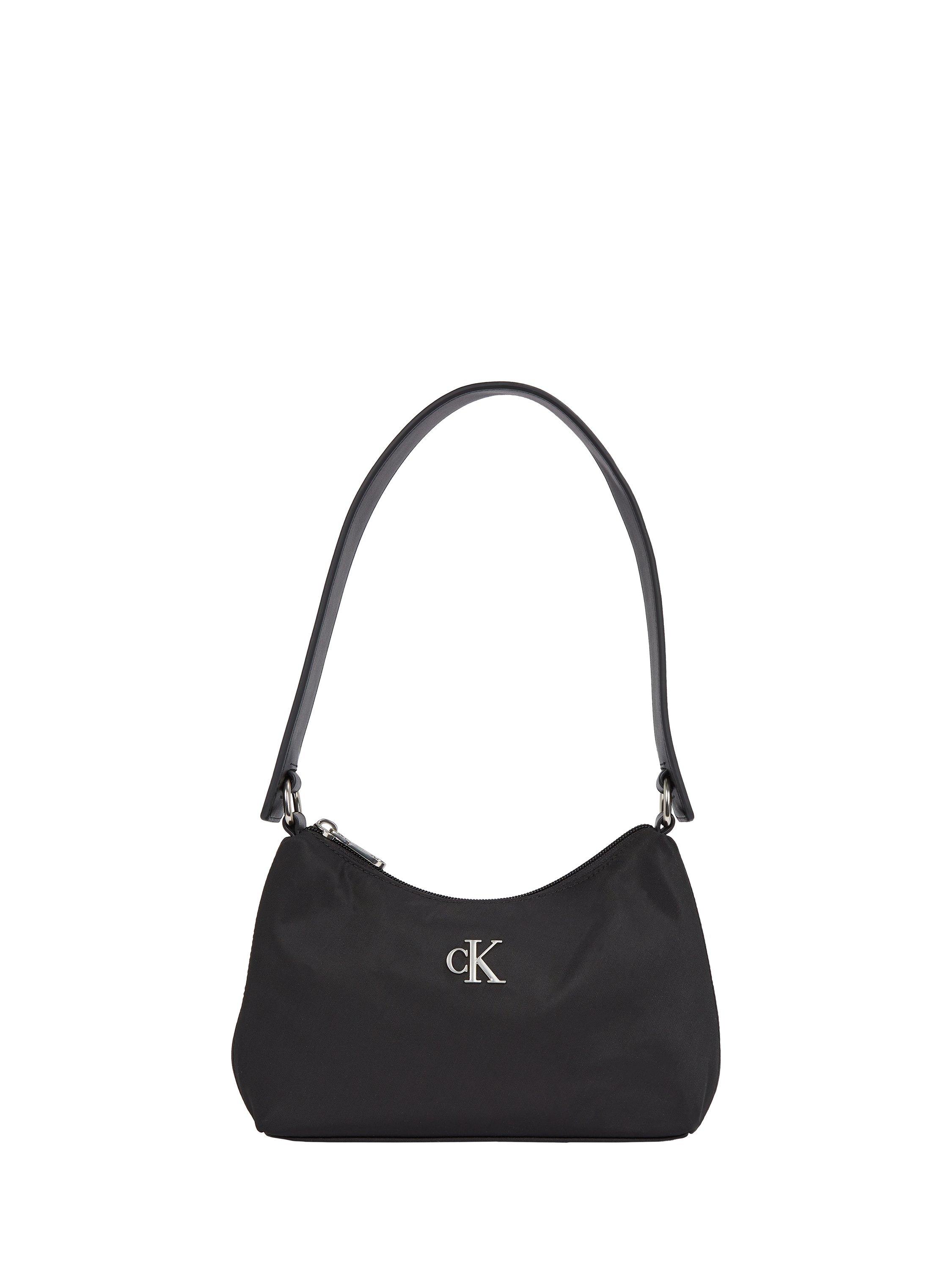 Calvin Klein Sleek Logo Shoulder Bag Black