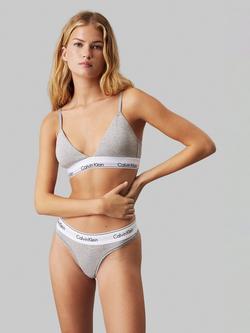 Calvin Klein Lightly Lined Triangle Bra, Grey Heather