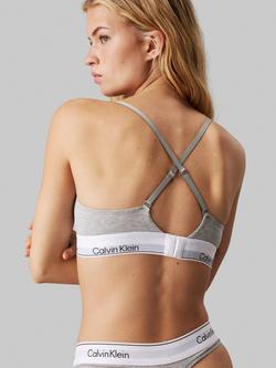 Calvin Klein Lightly Lined Triangle Bra - view 2, Grey Heather