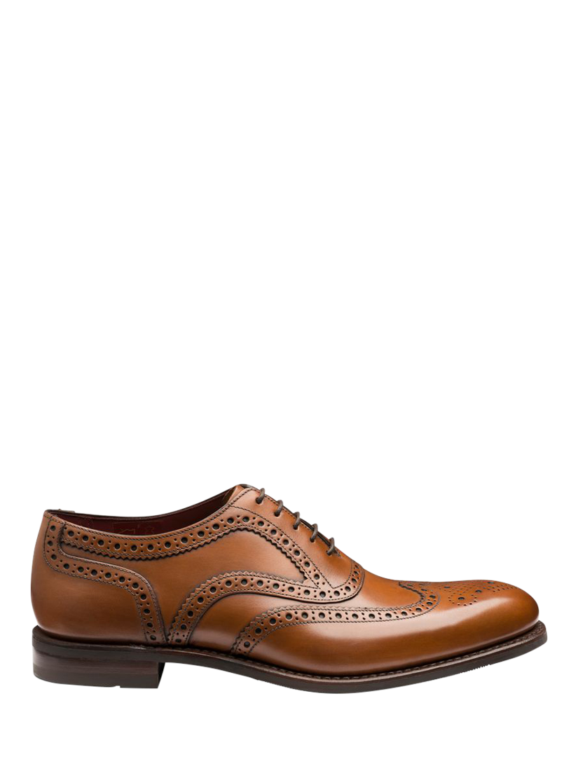 Product image 1 of 3, which shows Loake Kerridge Leather Oxford Brogue Shoes, Brown, 10