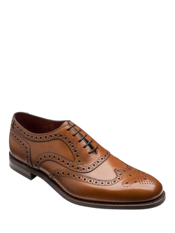 Loake Kerridge Leather Oxford Brogue Shoes - view 2, Brown