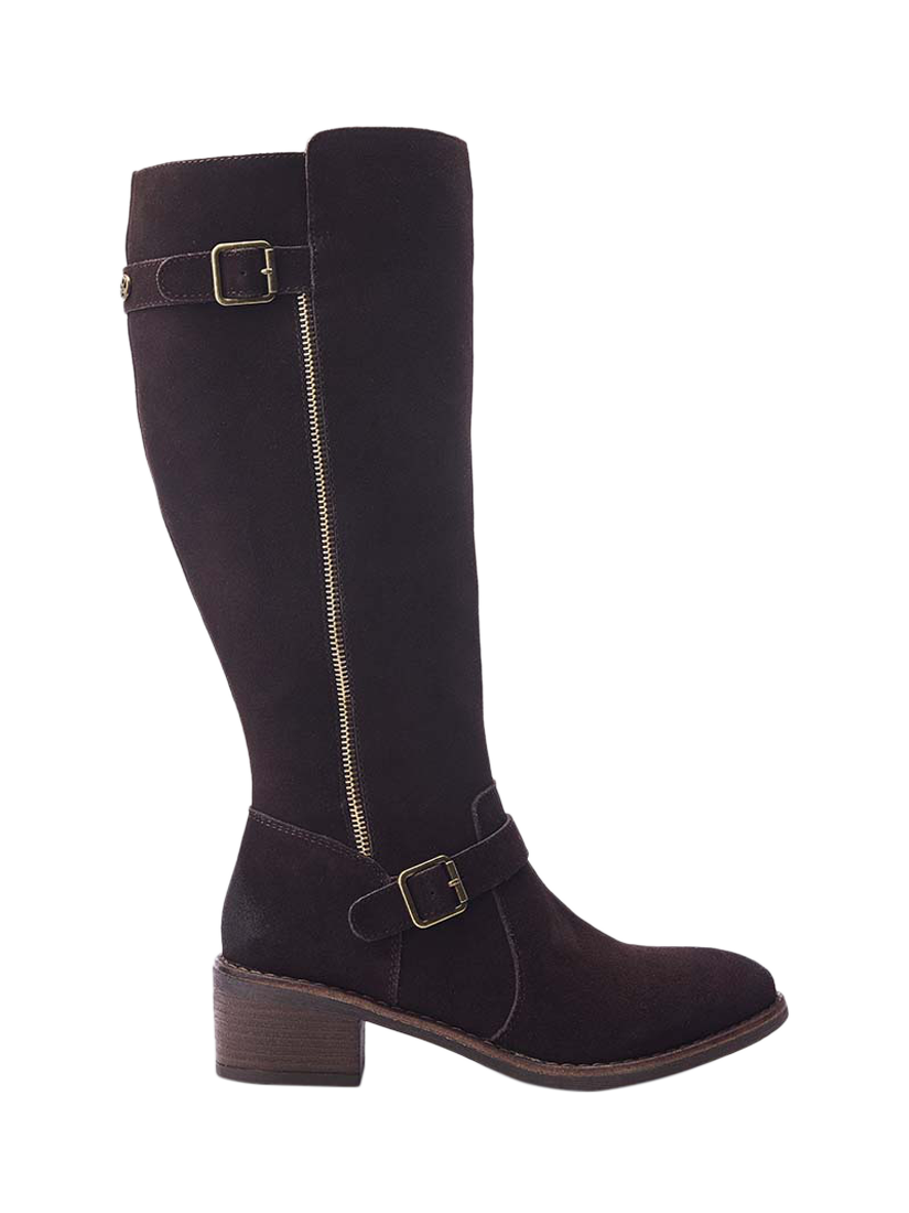 Moda in Pelle Senlis Suede Knee High Boots, Dark Brown