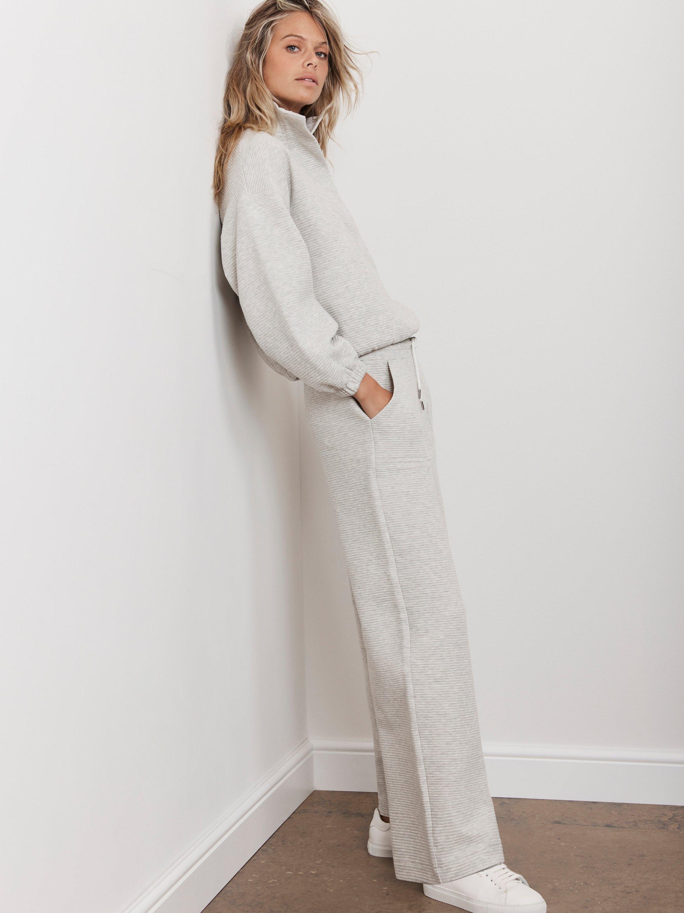 Mint Velvet Textured Sweatshirt Grey