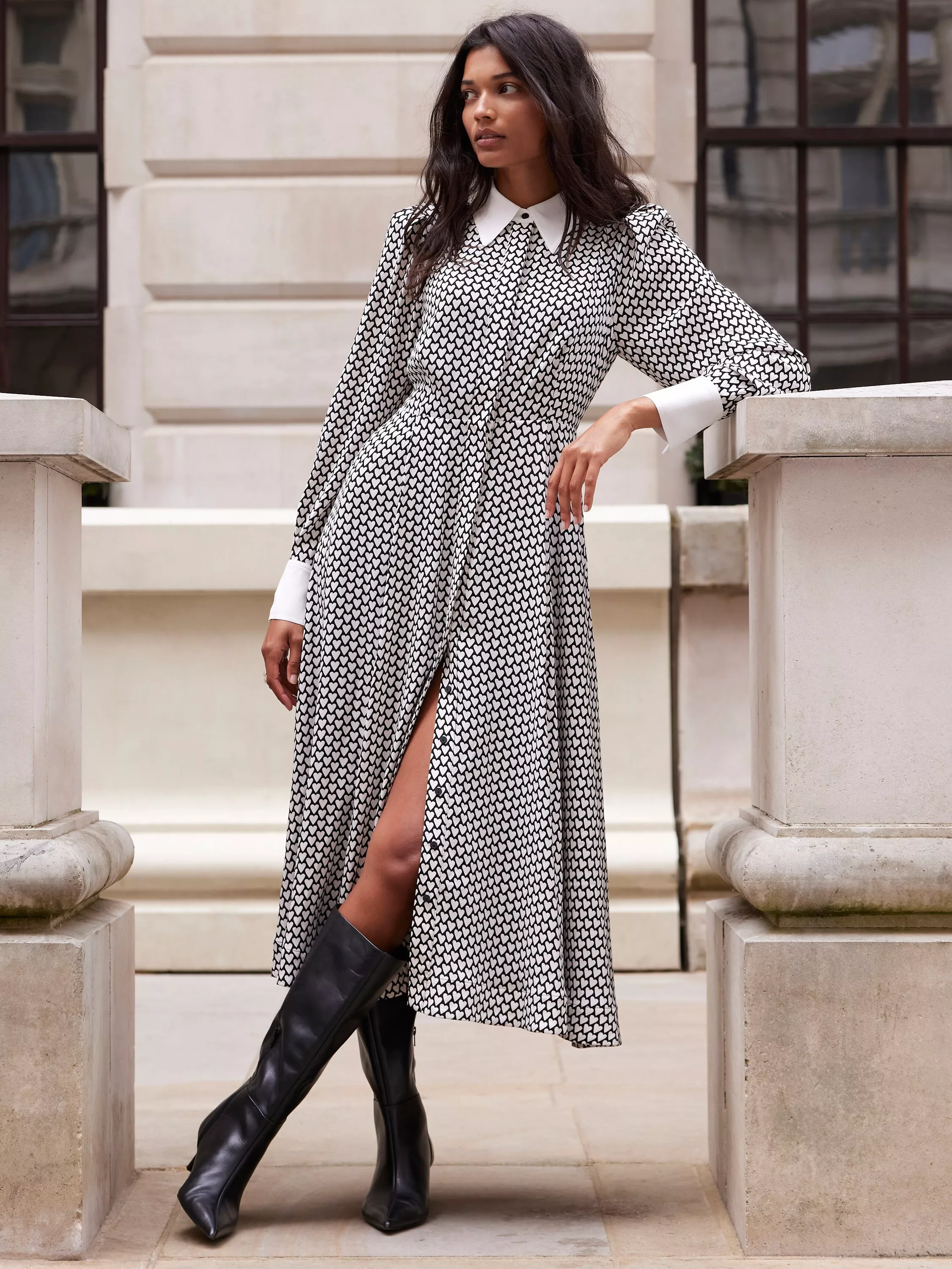 Mint velvet blossom print shirt dress hotsell