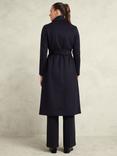 Hobbs Petite Livia Pure Wool Coat, Navy