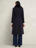 Hobbs Petite Marlene Wool Rich Coat, Navy