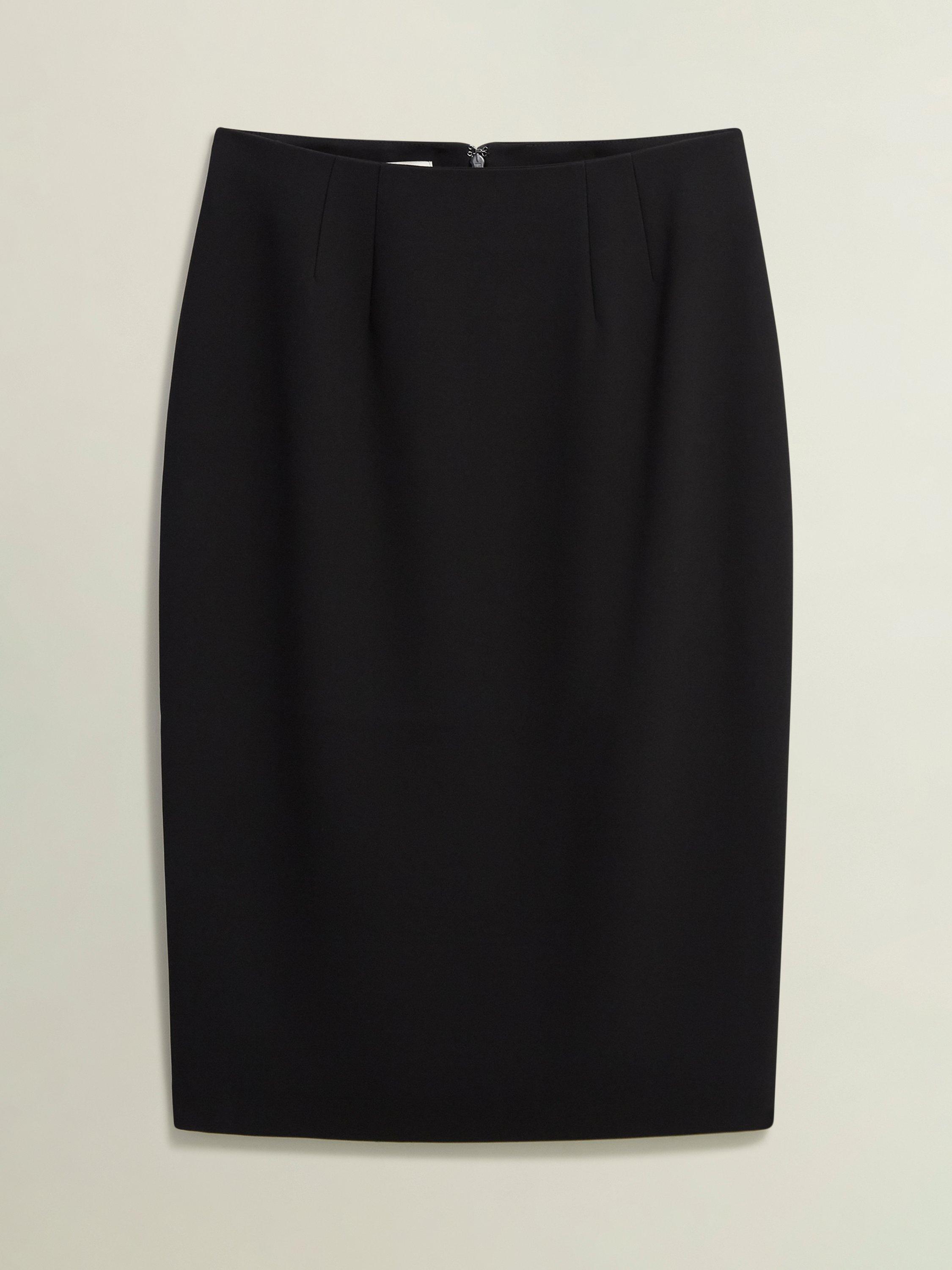 Product image 4 of 6, which shows Hobbs Petite Maya Pencil Skirt, Black, 12