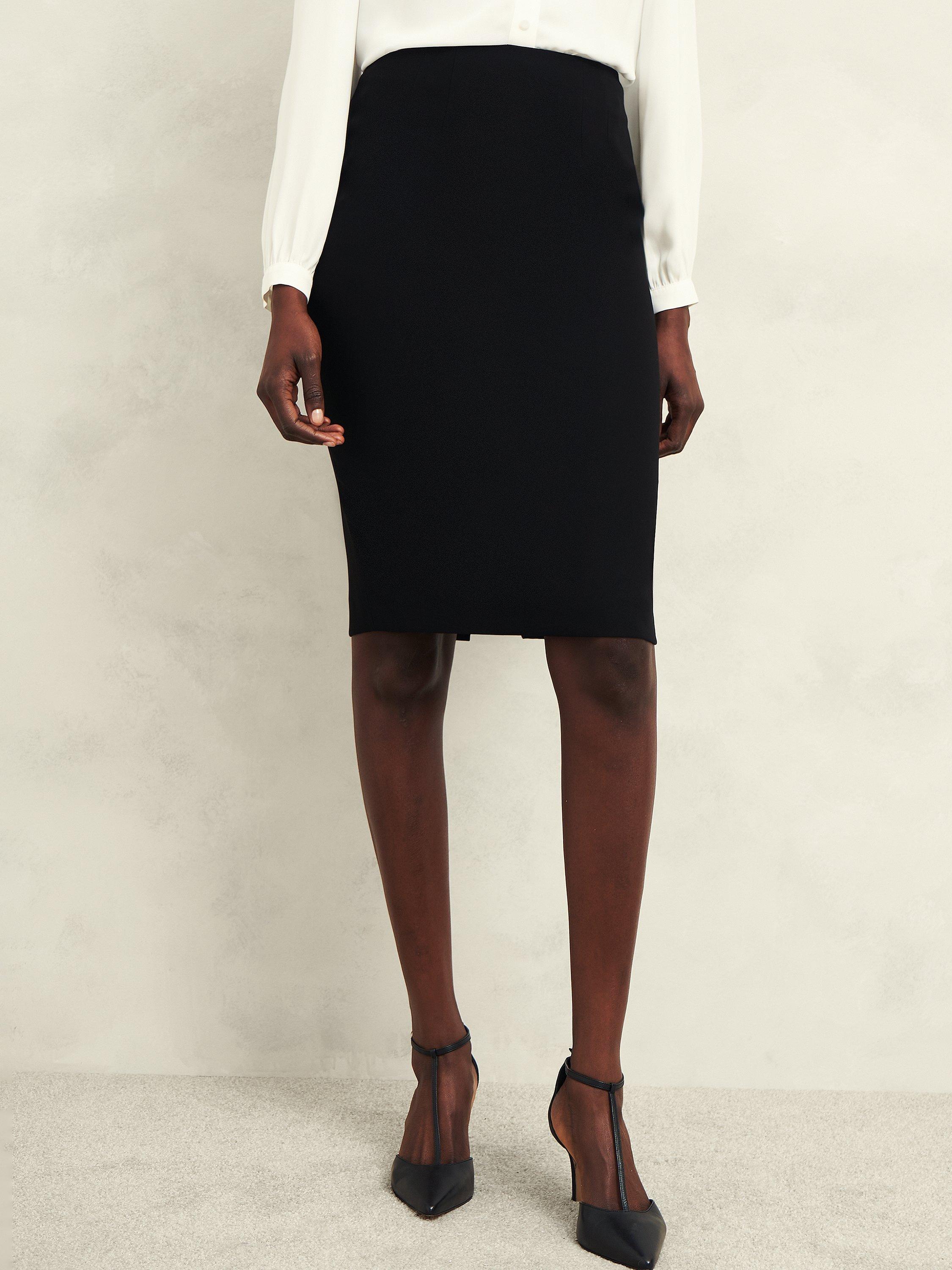Product image 5 of 6, which shows Hobbs Petite Maya Pencil Skirt, Black, 12