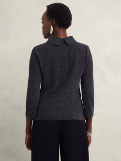 Hobbs Tali Sparkle Top, Black Silver - view 2, Black Silver