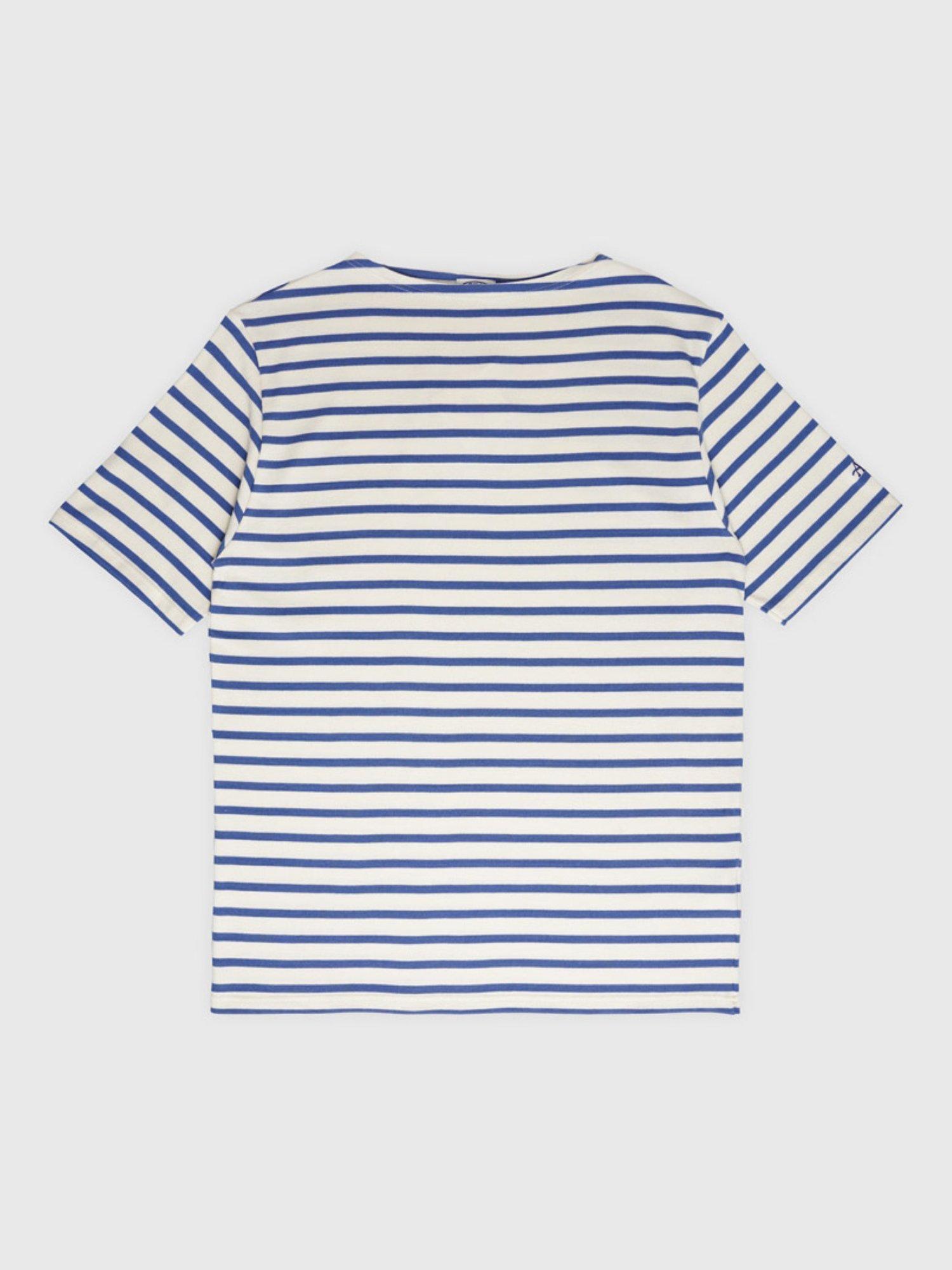 Product image 2 of 6, which shows Armor Lux Cotton Regular Fit Long Sleeve Stripe T-Shirt, Nature/Obscure, XS