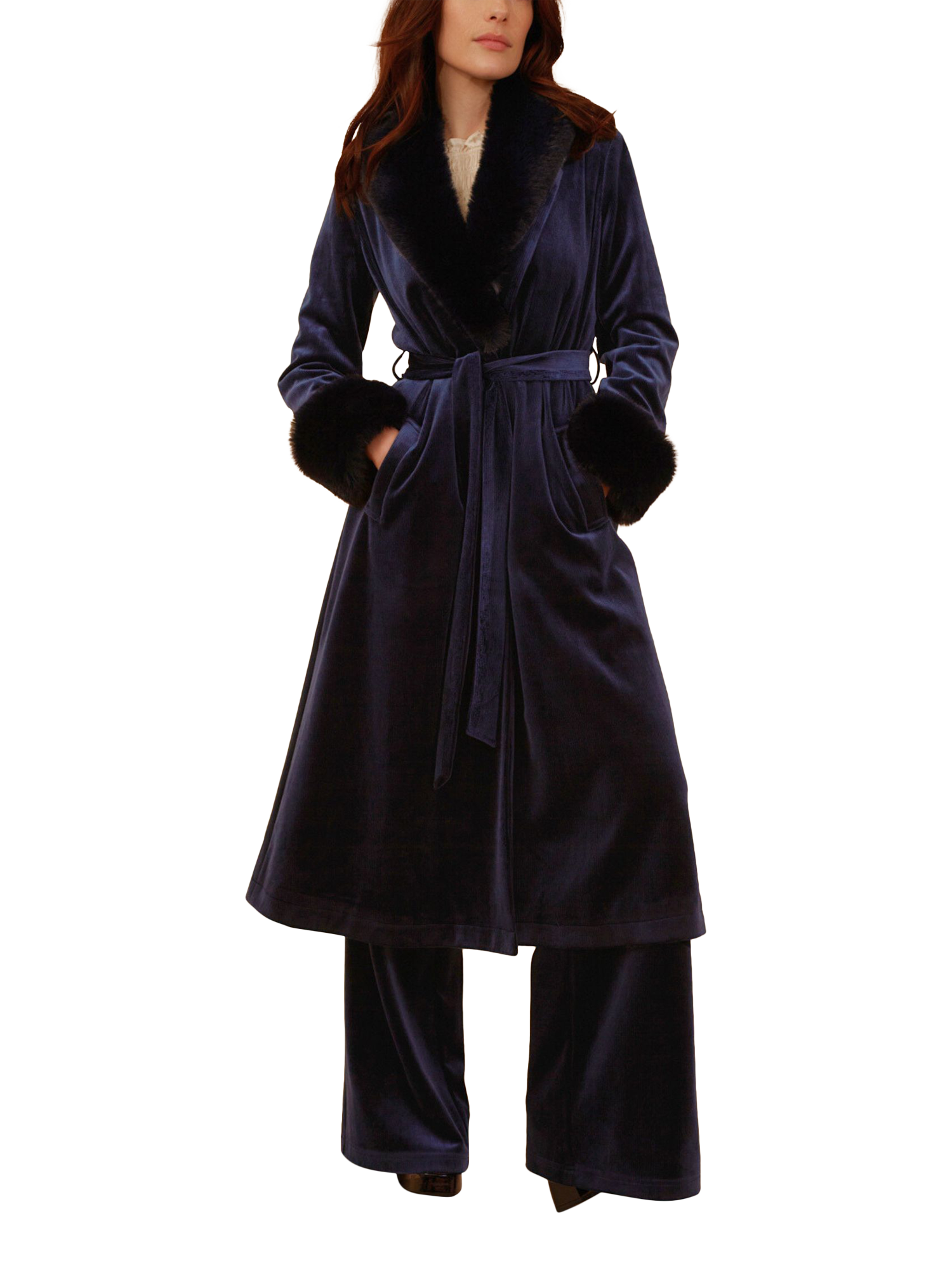 Traffic People Corrie Bratter Coat, Navy