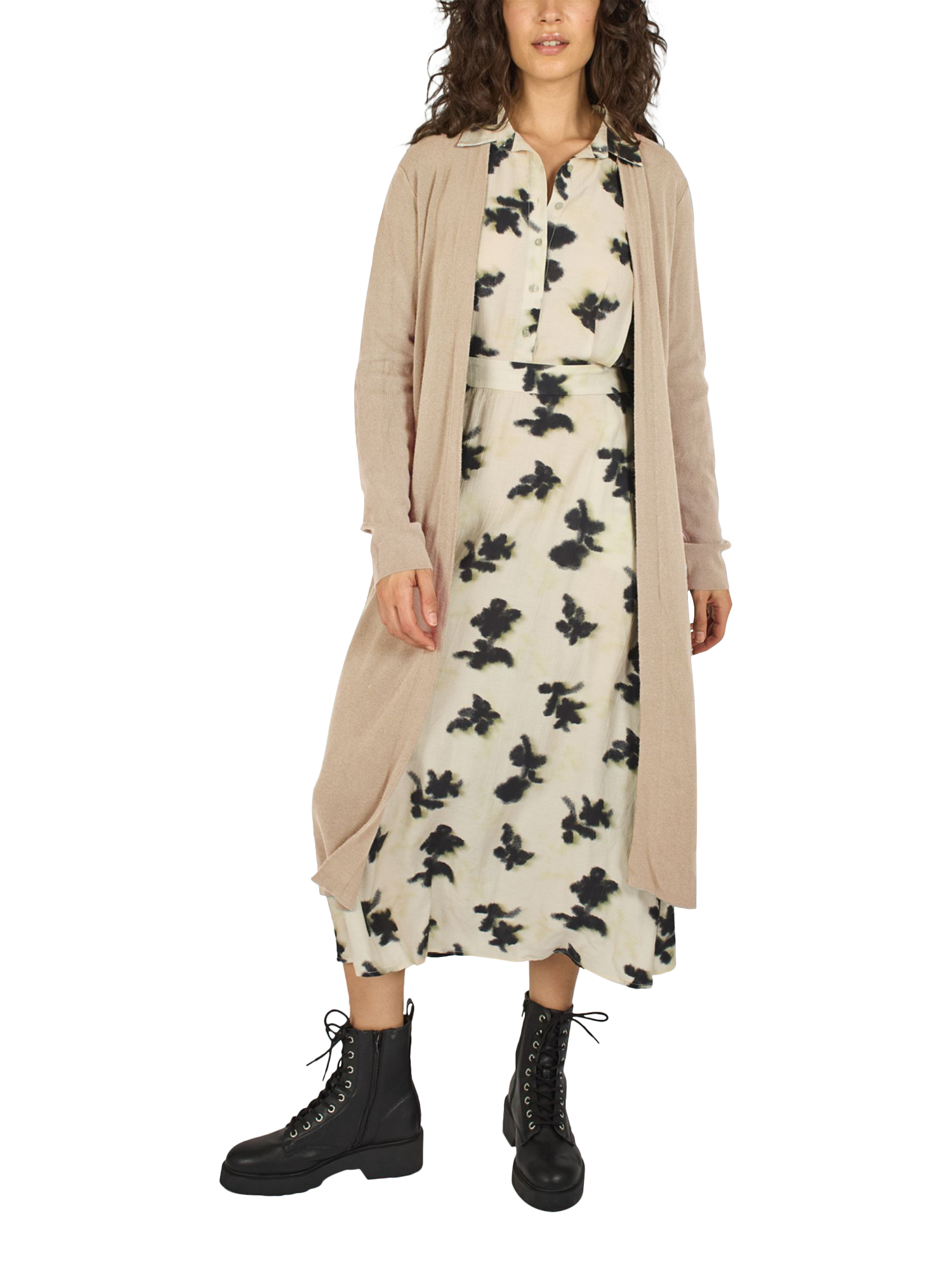 Traffic People Eddie Long Cardigan, Beige