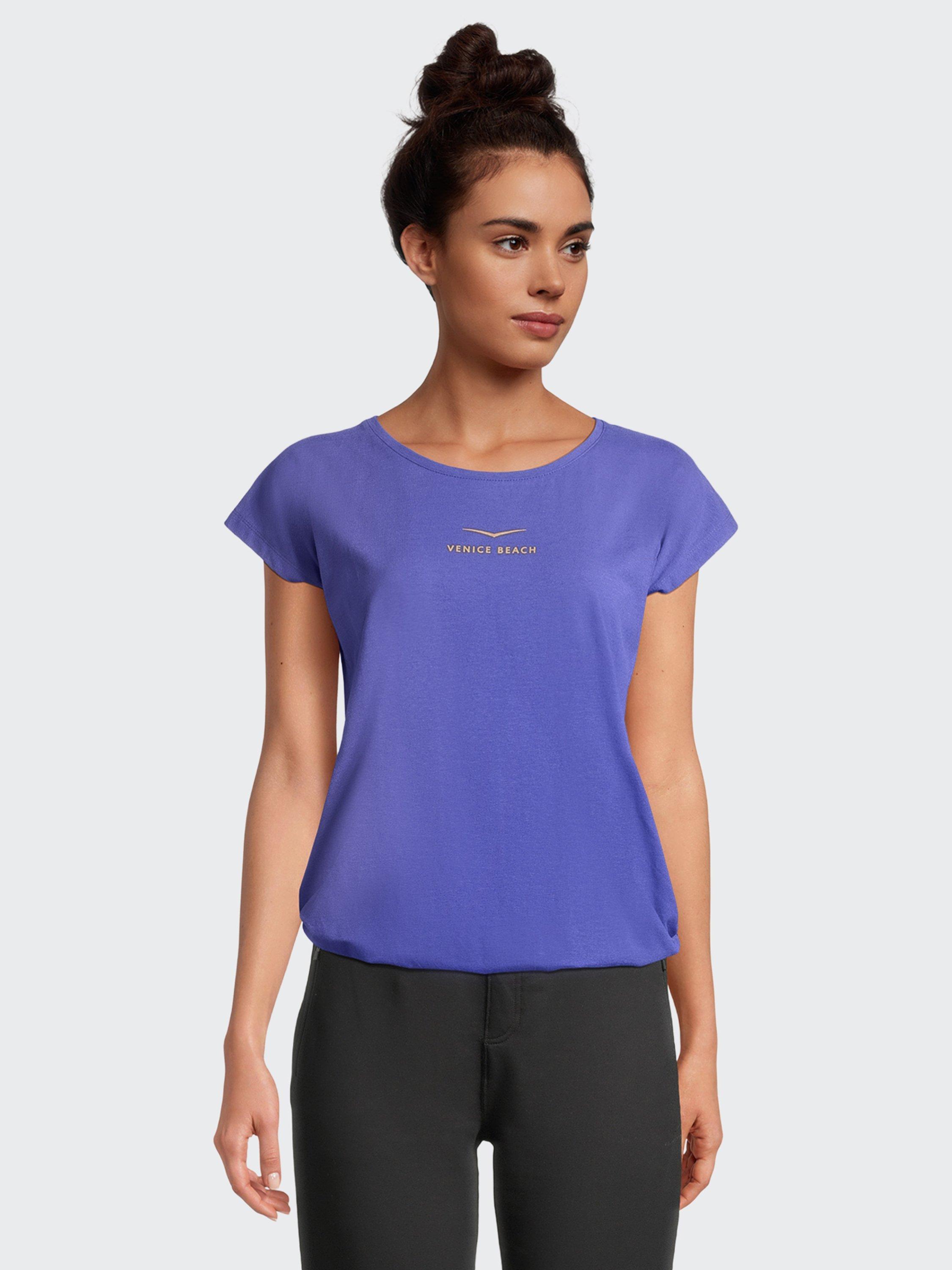 Product image 1 of 7, which shows Venice Beach Wonder Gym T-Shirt, Iris Butterfly, S