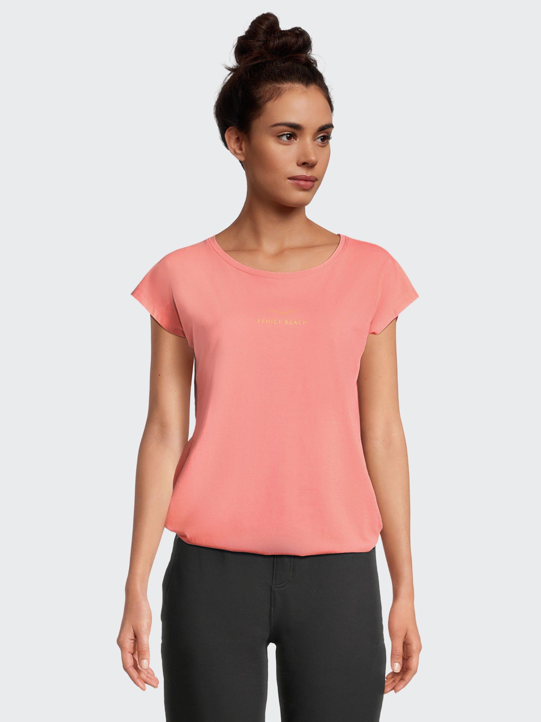 Product image 1 of 7, which shows Venice Beach Wonder Gym T-Shirt, Marigold, S