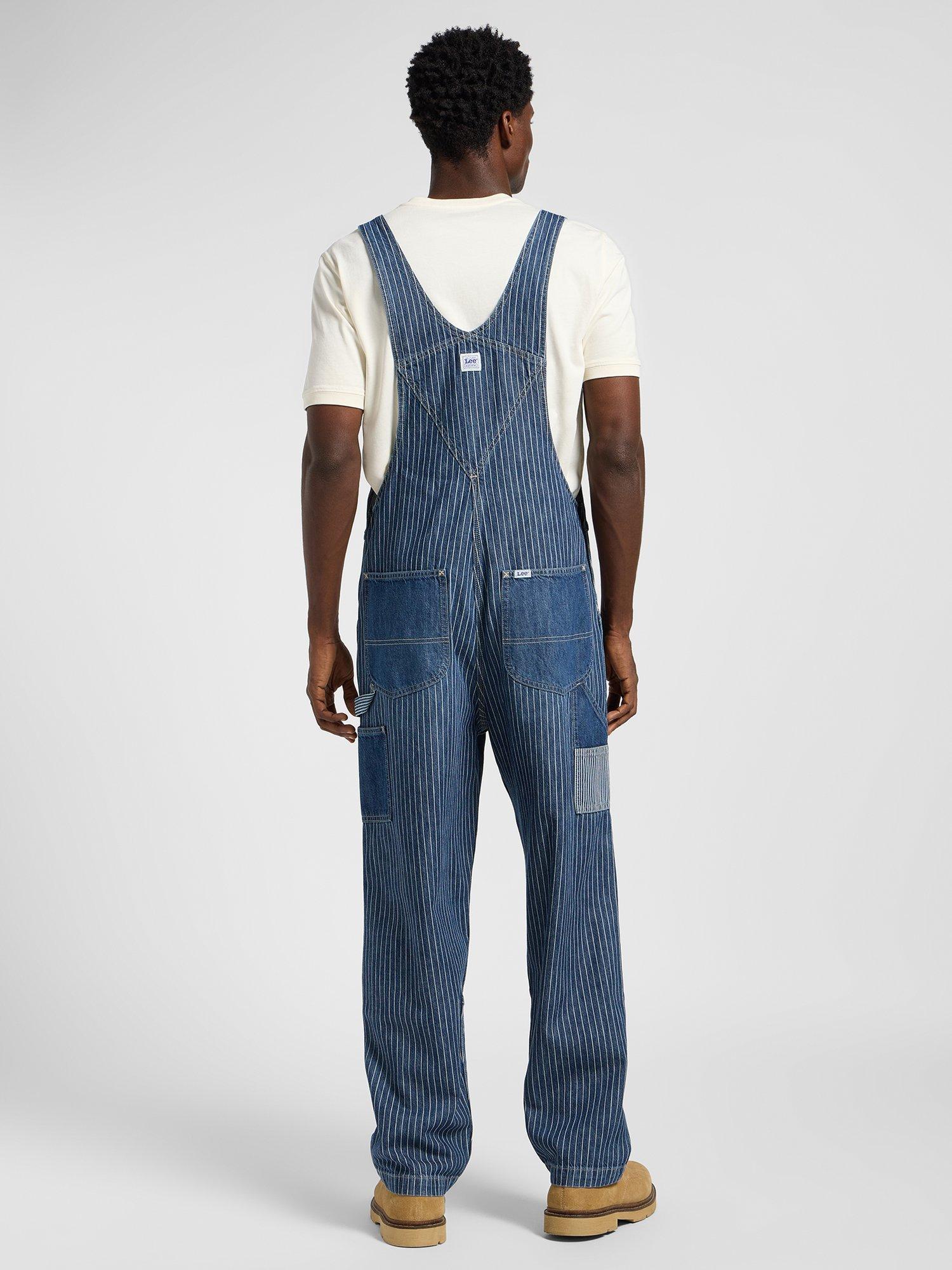 Product image 2 of 7, which shows Lee Cotton Denim Slouchy Bib Dungarees, Fuller Springs, M