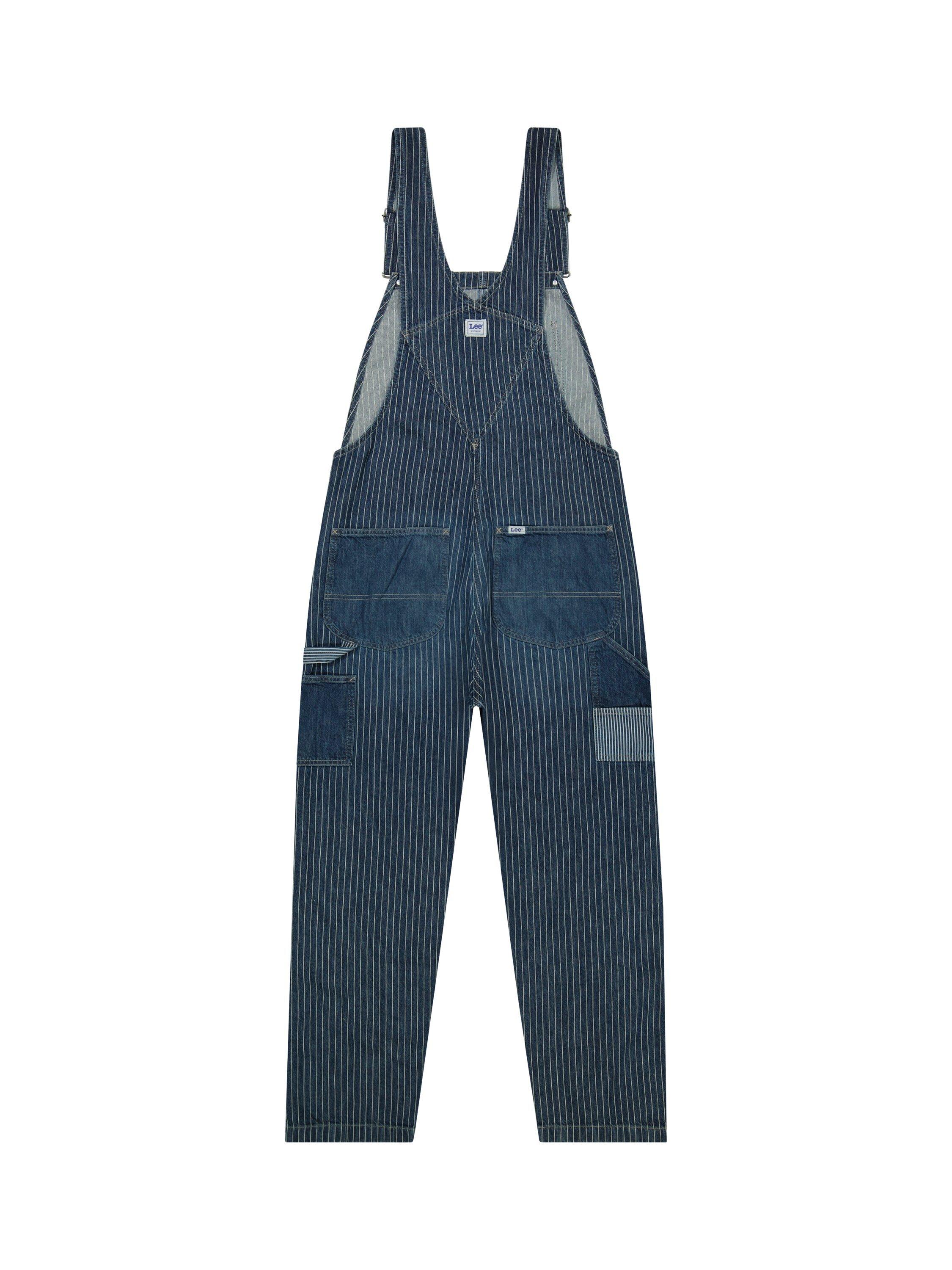 Product image 7 of 7, which shows Lee Cotton Denim Slouchy Bib Dungarees, Fuller Springs, M