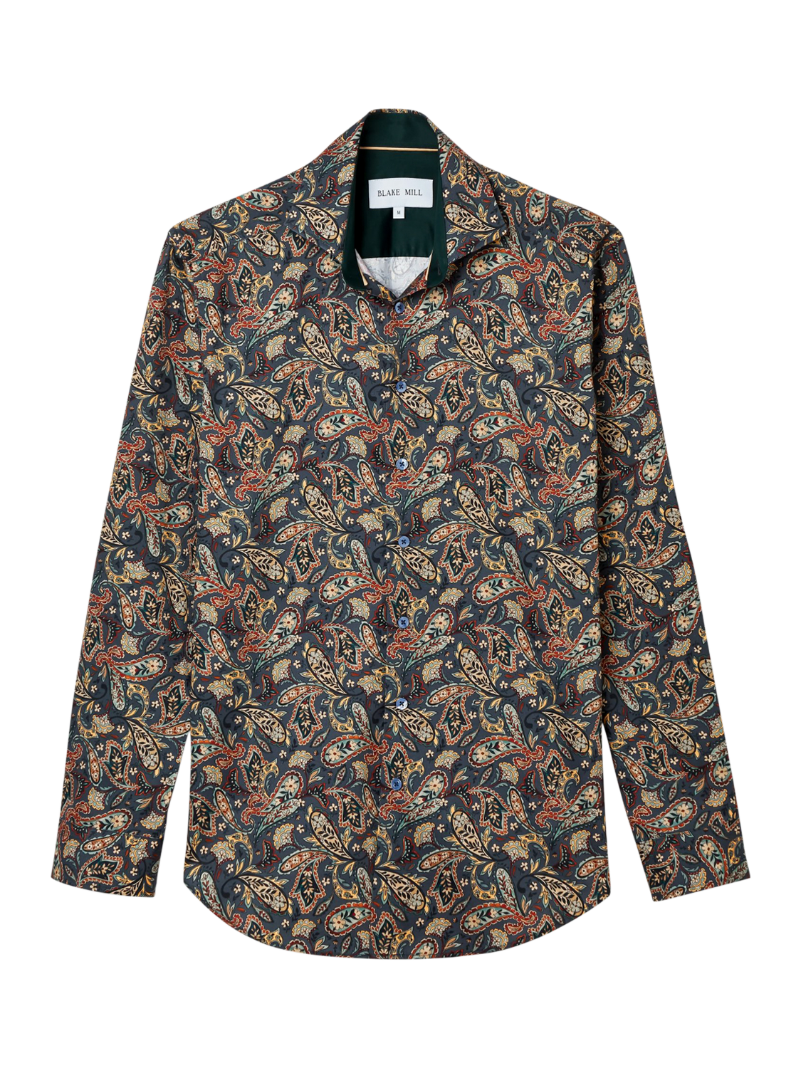 Product image 3 of 5, which shows Blake Mill Tailored Fit Cutaway Collar Floral Paisley Shirt, Multi, S