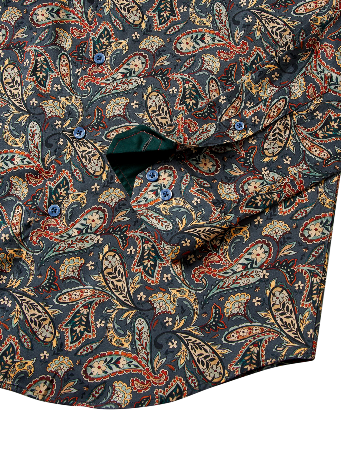 Product image 5 of 5, which shows Blake Mill Tailored Fit Cutaway Collar Floral Paisley Shirt, Multi, S
