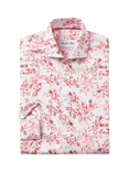 Blake Mill Cutaway Collar Savanna Print Tailored Fit Shirt, Pink Pattern