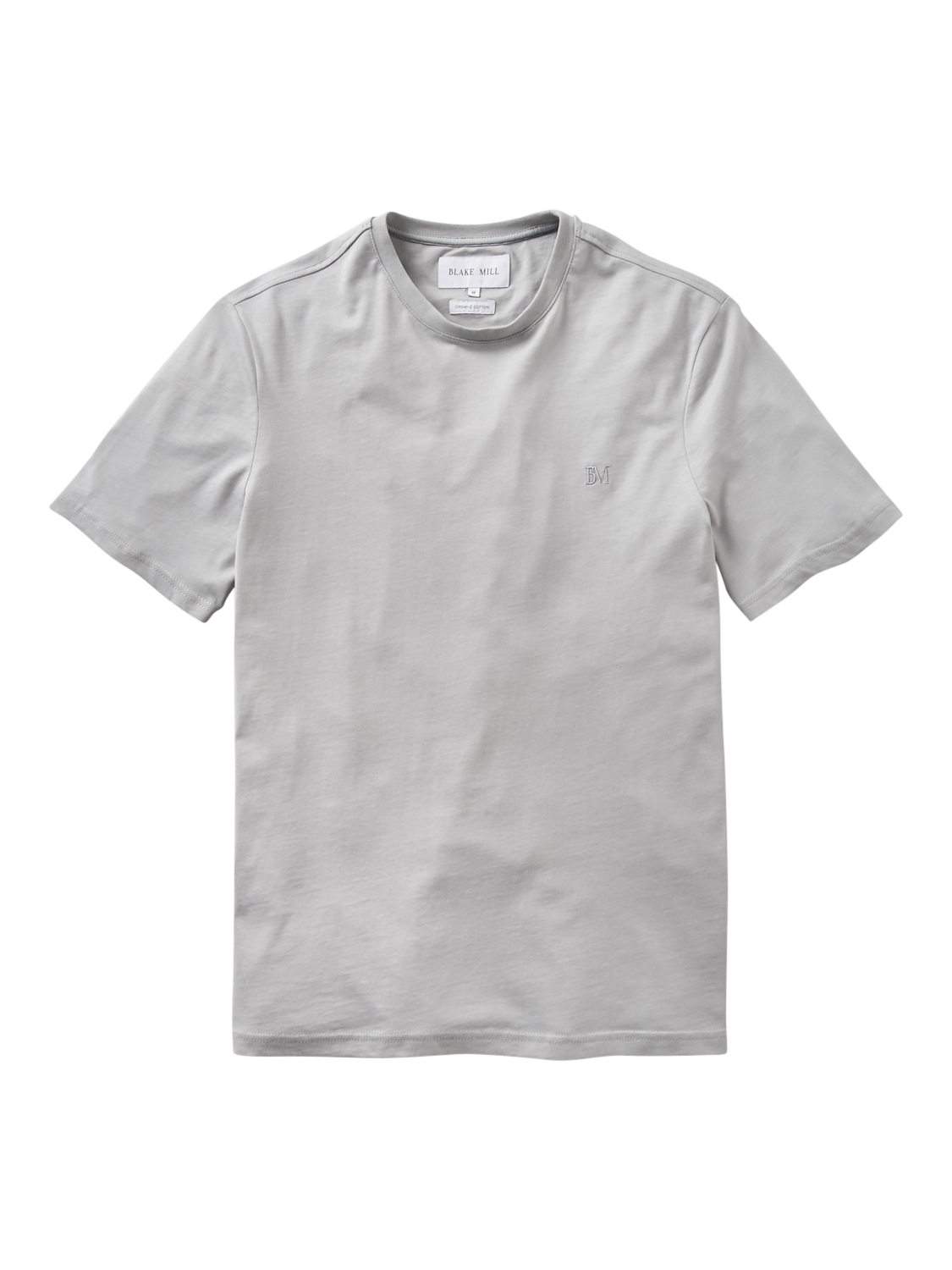 Product image 1 of 3, which shows Blake Mill Organic Cotton Relaxed Fit T-Shirt, Mid Grey, S