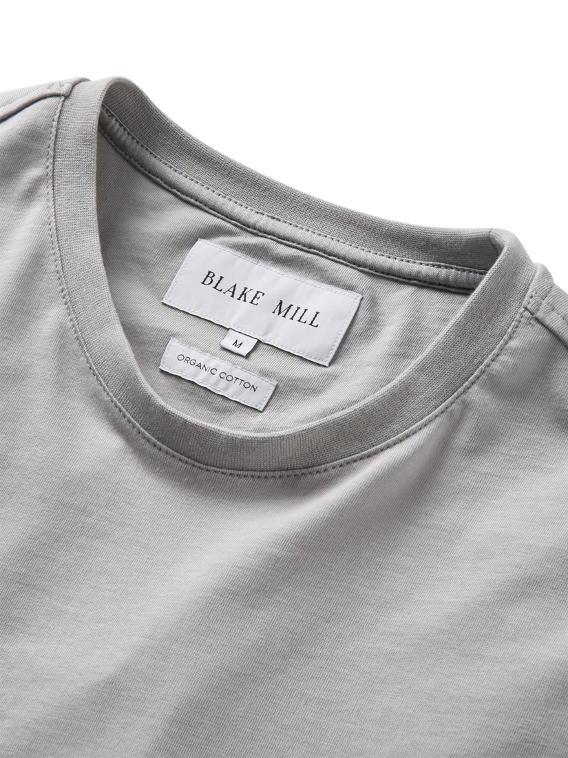 Product image 2 of 3, which shows Blake Mill Organic Cotton Relaxed Fit T-Shirt, Mid Grey, S