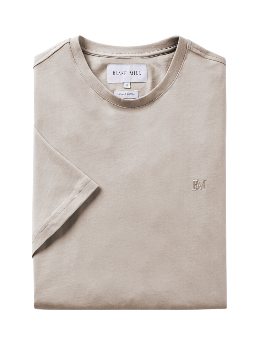 Product image 5 of 5, which shows Blake Mill Organic Cotton Relaxed Fit T-Shirt, Stone, S