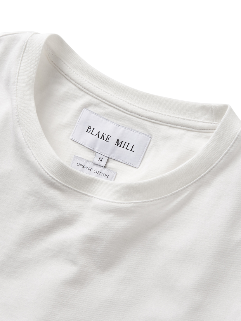 Product image 2 of 4, which shows Blake Mill Organic Cotton Relaxed Fit T-Shirt, White, S