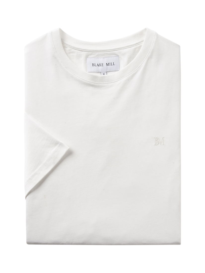 Product image 3 of 4, which shows Blake Mill Organic Cotton Relaxed Fit T-Shirt, White, S