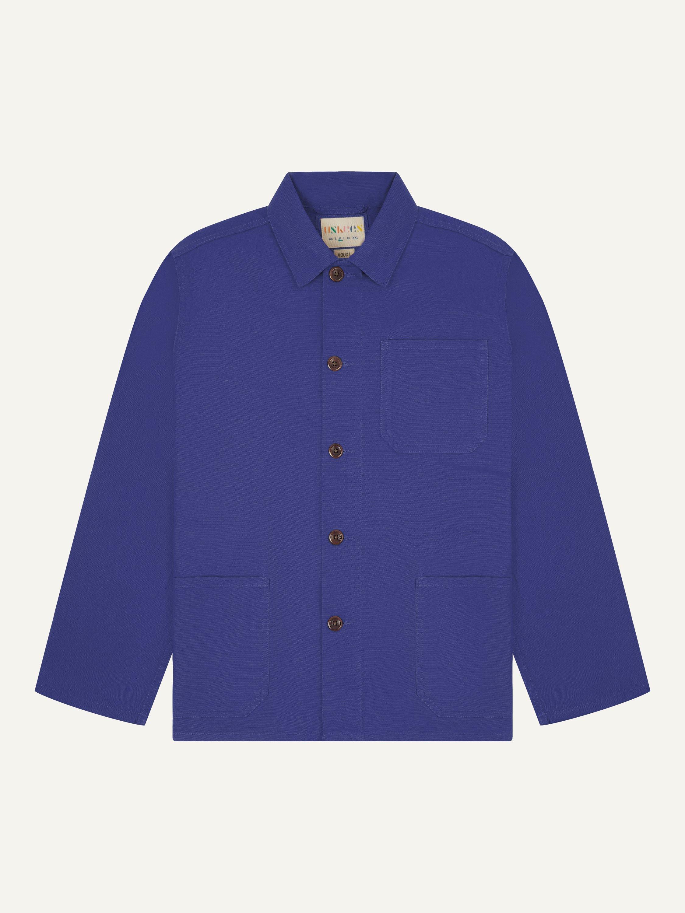Product image 1 of 4, which shows Uskees Organic Cotton Overshirt, Ultra Blue, S