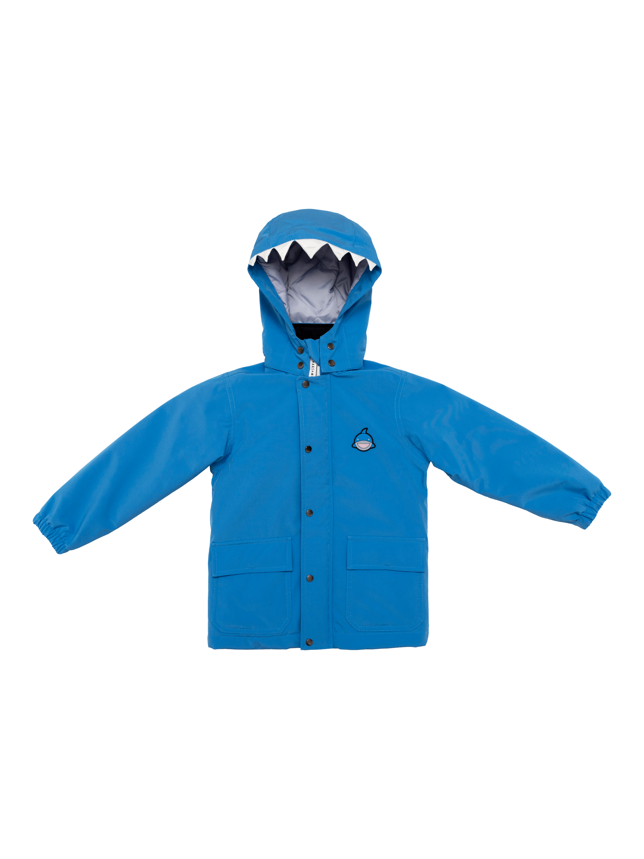 Product image 1 of 5, which shows Roarsome Kids' Reef Waterproof Everyday Coat, Blue, 1-2 years
