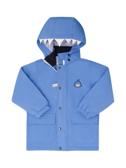 Roarsome Kids' Reef Waterproof Everyday Coat, Blue, Blue