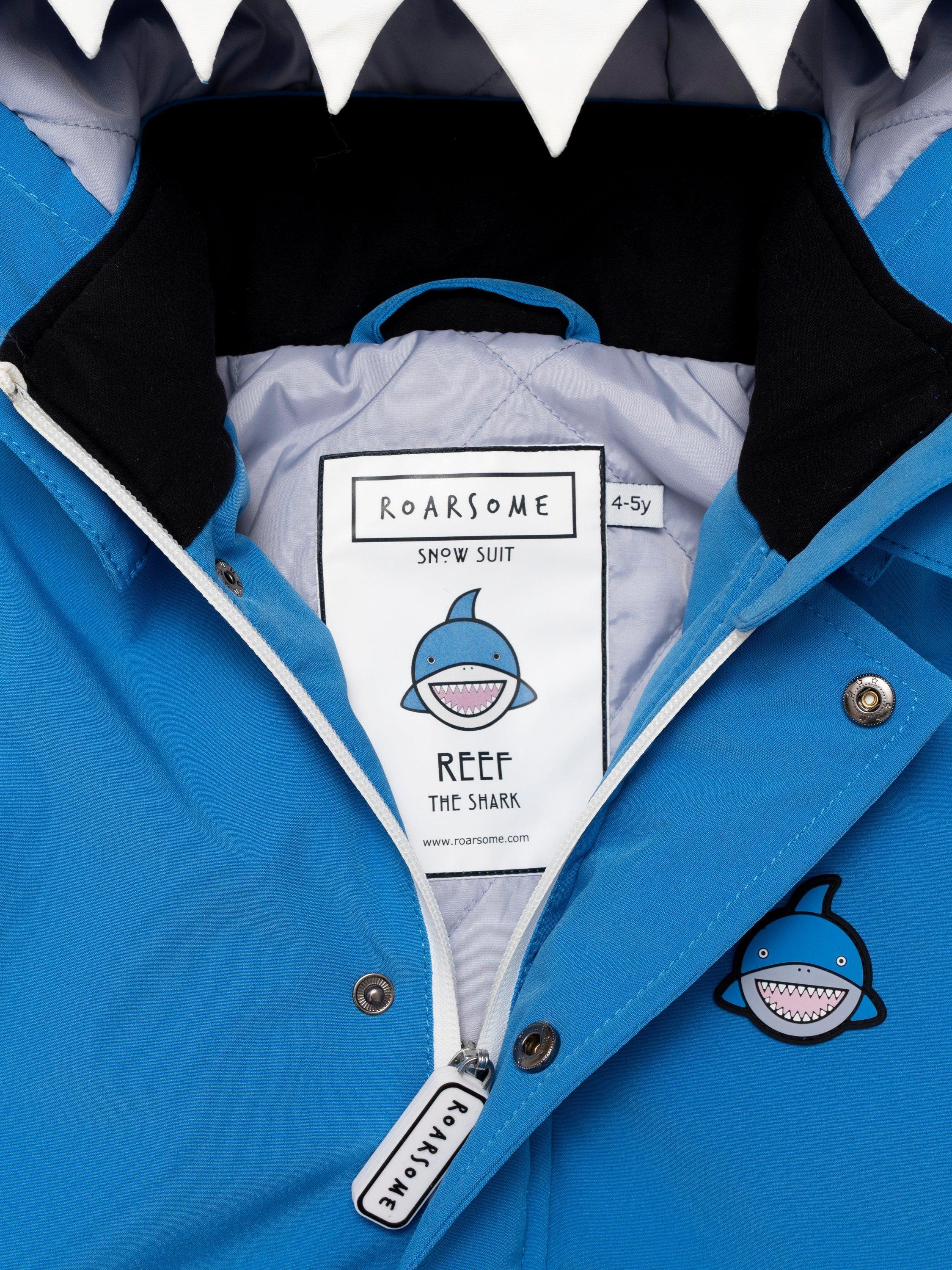 Product image 3 of 5, which shows Roarsome Kids' Reef Waterproof Everyday Coat, Blue, 1-2 years