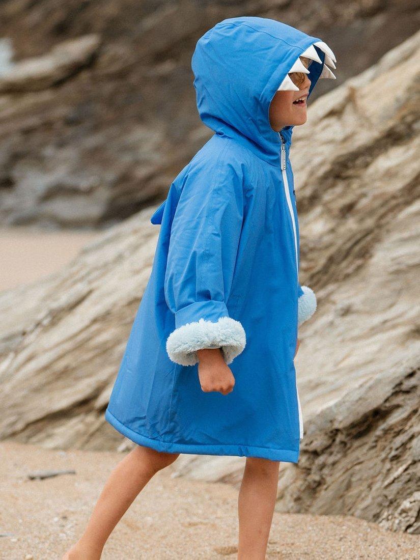 Product image 5 of 5, which shows Roarsome Kids' Reef Waterproof Outdoor Changing Robe, Blue, 1-2 years
