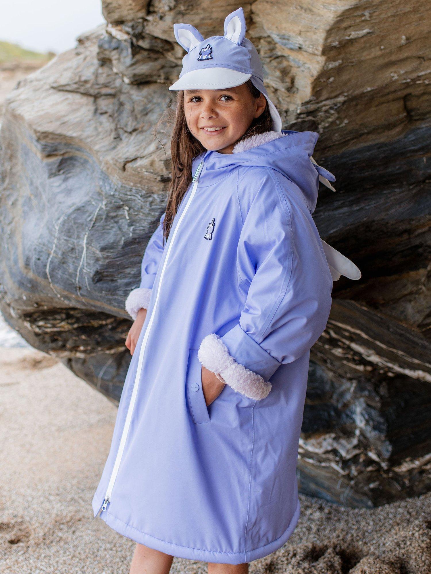 Product image 5 of 5, which shows Roarsome Kids' Sparkle Waterproof Outdoor Changing Robe, Lilac, 1-2 years