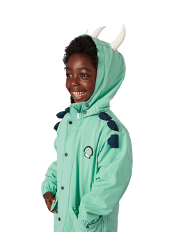 Roarsome Kids' Sparkle Waterproof Everyday Coat, Green, Green