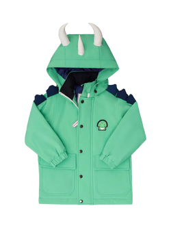 Roarsome Kids' Sparkle Waterproof Everyday Coat, Green - view 2, Green