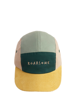 Roarsome Kids' 5 Panel Baseball Cap, Green/Multi
