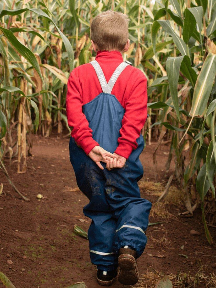 Product image 7 of 9, which shows Spotty Otter Kids' Forest Leader Insulated Waterproof Dungarees, Navy, 1-2 years