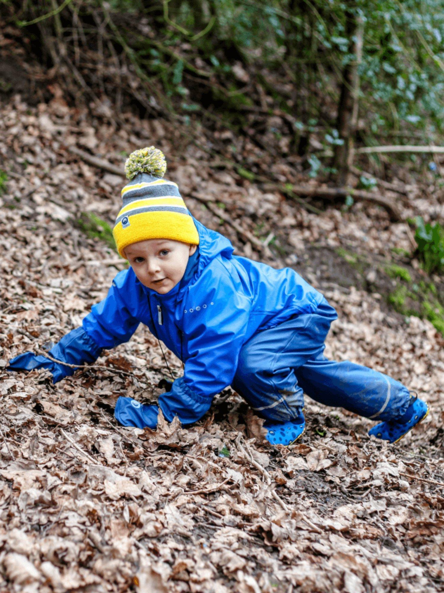 Product image 6 of 6, which shows Spotty Otter Kids' Forest Leader Insulated Waterproof Jacket, Blue, 1-2 years
