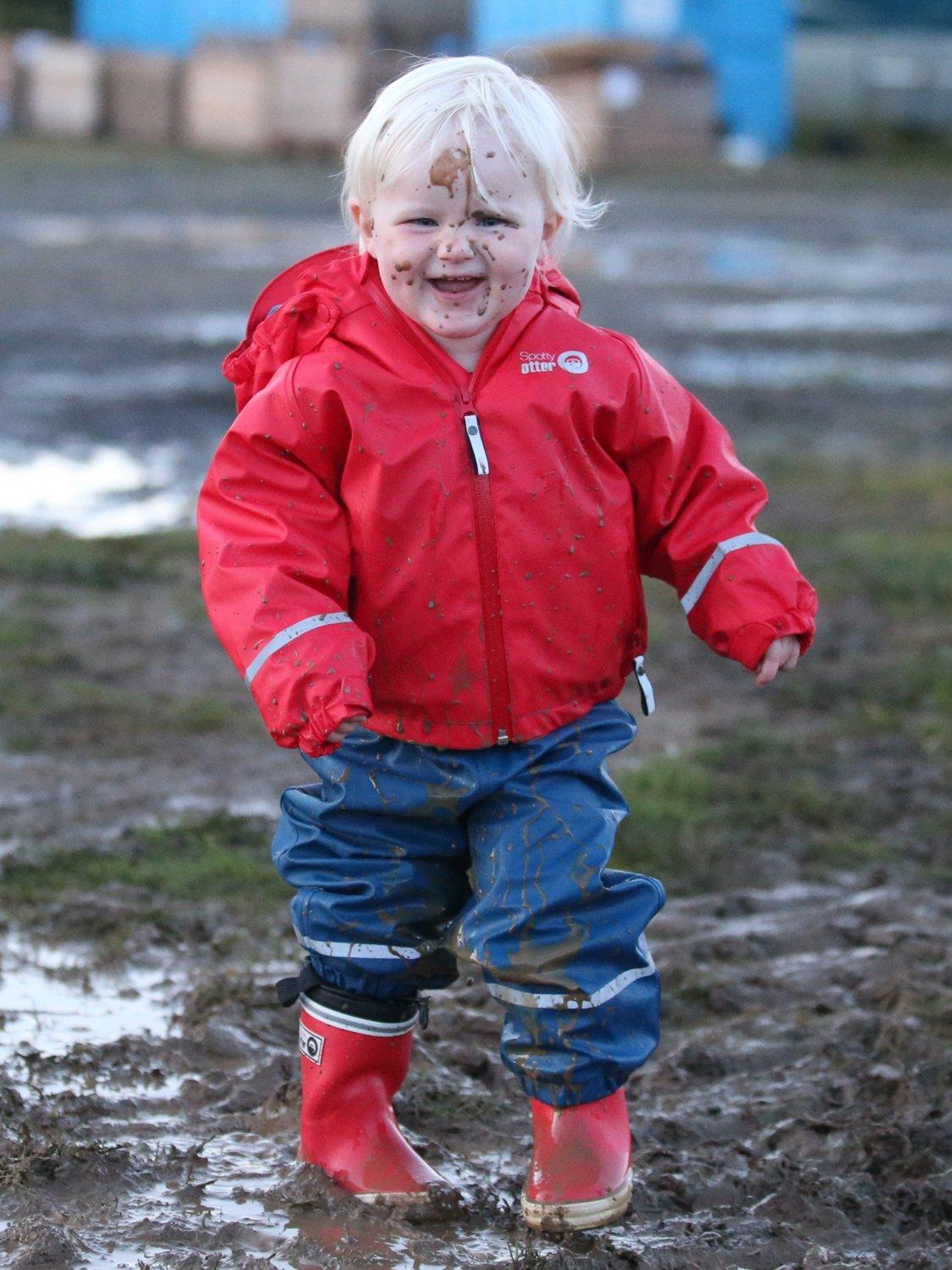 Product image 7 of 7, which shows Spotty Otter Kids' Forest Leader Insulated Waterproof Jacket, Red, 1-2 years