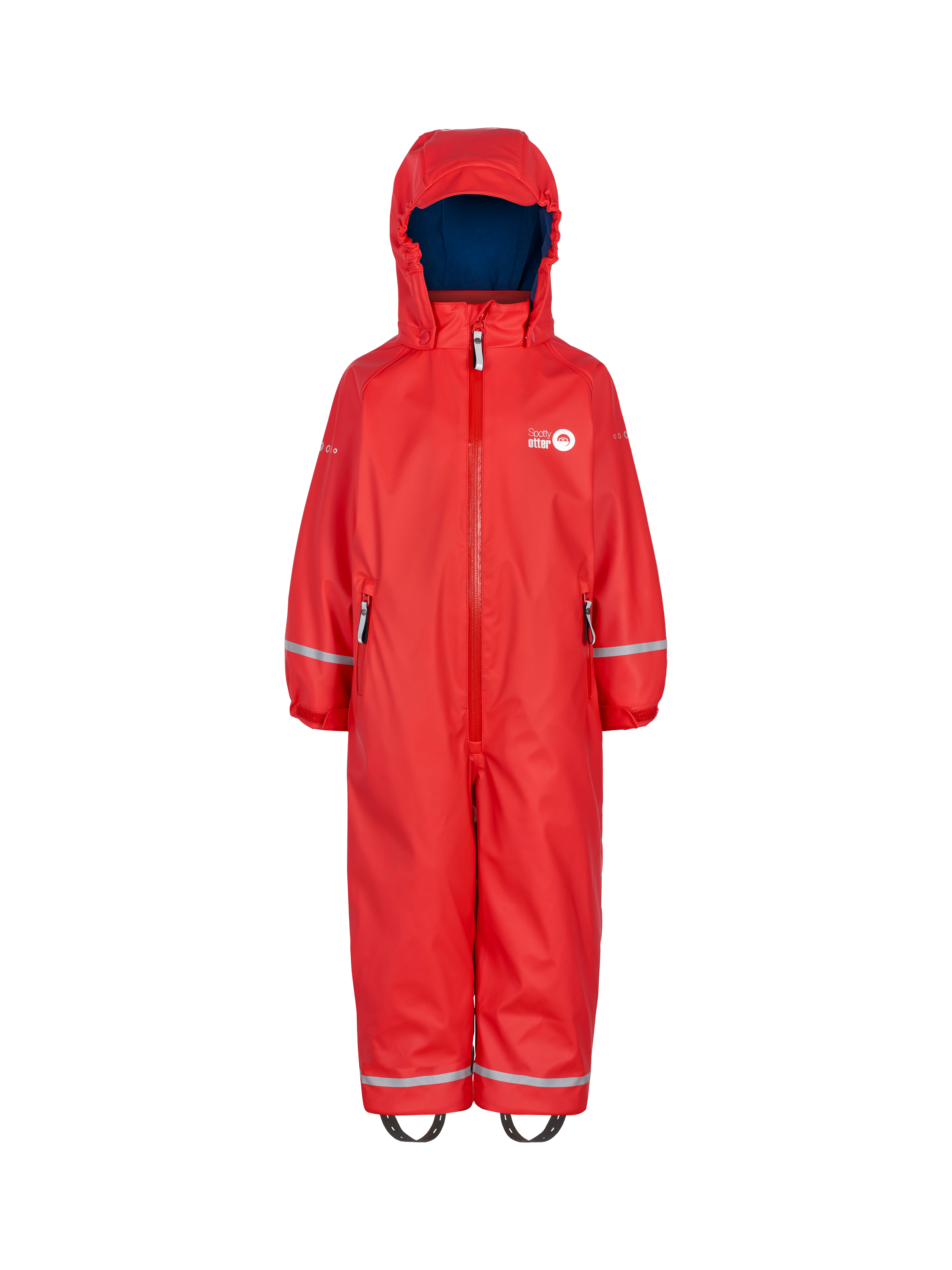 Product image 1 of 6, which shows Spotty Otter Kids' Forest Leader Insulated Waterproof Splashsuit, Red, 1-2 years