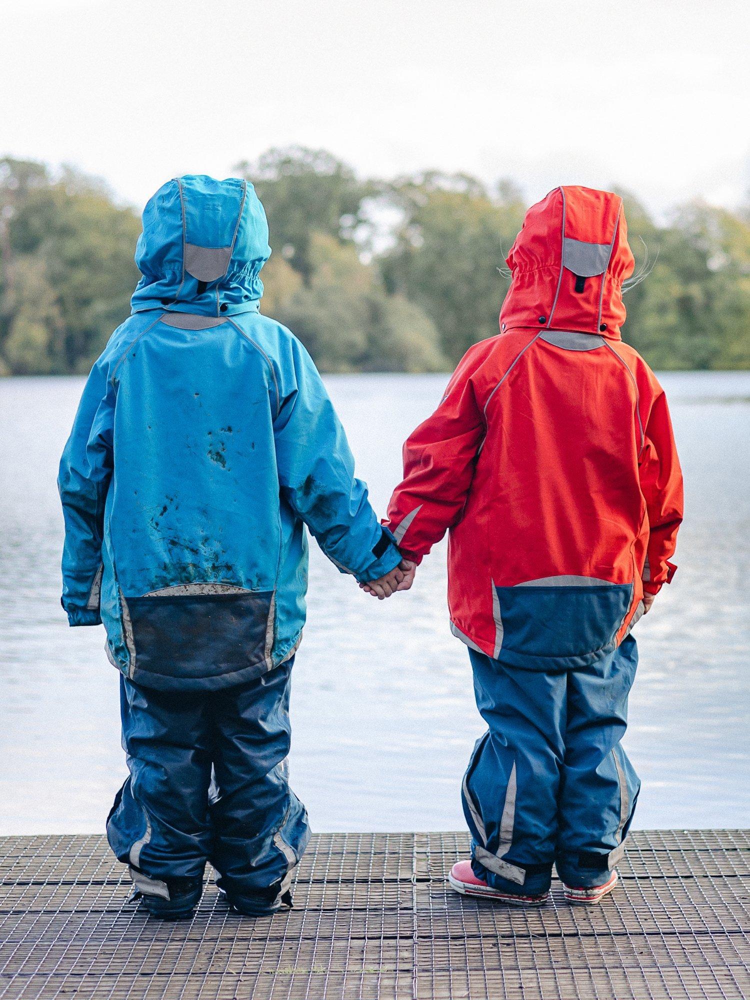 Product image 7 of 9, which shows Spotty Otter Kids' Patrol Insulated Waterproof Jacket, Fiery Red, 2-3 years