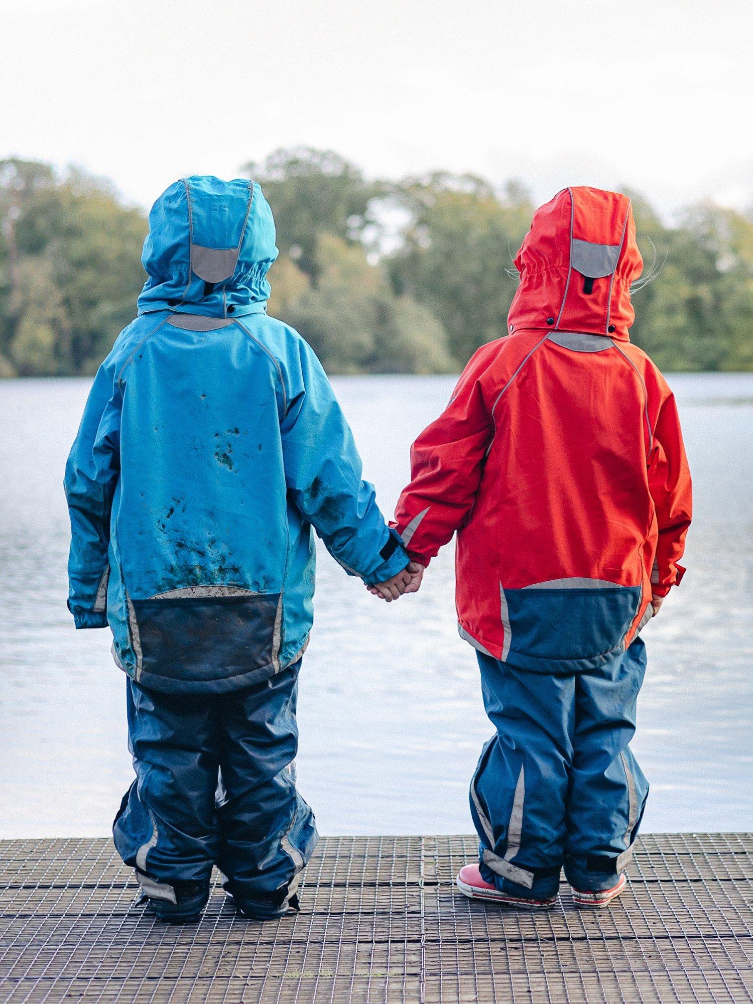 Product image 9 of 9, which shows Spotty Otter Kids' Patrol Insulated Waterproof Jacket, Methyl Blue, 2-3 years